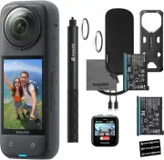 Insta360 X4 8K Waterproof 72MP 360° Action Helmet Camera + Stick GPS Remote Kit