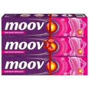 Pack 3 x 50g Moov Fast Pain Relief Cream With Nilgiri Oil Ayurvedic Ointment