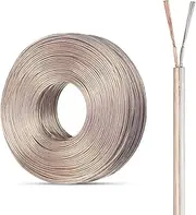 22 Gauge Wire, Tinned Copper Plus Copper Wire 2 Conductor Cable, 22AWG, LED Neon Wire, 30~1640 Feet Flexible PVC Transparent Electrical Wire, Suitable for Car Audio, Home Appliances(1640FT)