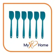 8" Light Blue Silicone Spatula by MyXOHome (1, 2, 4 or 6 Spatulas)