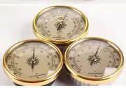3-pc Set 70mm (2-3/4") Weather Instruments, Barometer, Thermometer and Hydromete