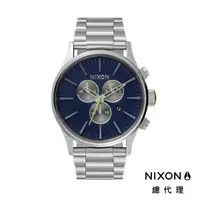 在飛比找蝦皮商城優惠-NIXON SENTRY CHRONO 極簡復刻 海軍藍 銀