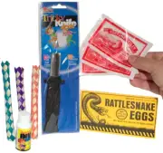 JOKE SET Trick Toy Gag Prank Chinese Traps Snake Eggs Fortune Fish Ink Knife 9