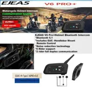 EJEAS V6 PRO+ Motorcycle Helmet Bluetooth Intercom Headset With Handlebar Remote