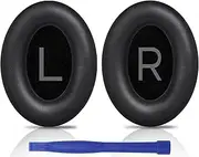 SOULWIT Earpads Replacement for Bose QuietComfort 45 (QC45)/QuietComfort SE (QC SE)/New Quiet Comfort Wireless Over-Ear Headphones, Ear Pads Cushions with Softer Protein Leather - Black