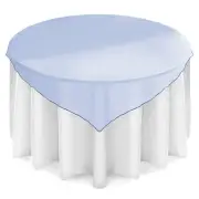 Organza Wedding Table Overlay - Tablecloth Topper (72" Square)