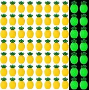Simgoing 100 Pcs Mini Resin Pineapples Figurines Glow in The Dark Tiny Pineapple Fake Fruit Decoration Cute Artificial Fruit Ornament for DIY Art Craft Project Garden Aquarium