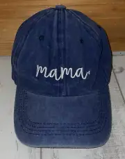 Old East Main Embroidered & Adjustable Baseball Hat Cap - Blue/Mama NEW