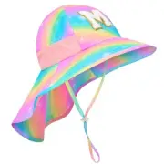Kids Sun Hat for Girls UV Protection Wide Brimesh Toddler Summer Beach M