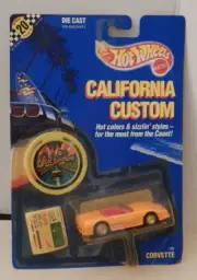 California Custom Corvette Convertible Sports Car Hot Wheels Decals and Clip