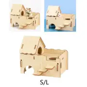 Hamster House Playground Platform Wooden with Funny Climbing Ladders Habitats