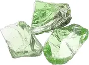 uxcell Fire Glass for Fire Pit, 5-8cm(2"-3.1") High Luster Reflective Glass Rocks for Natural or Propane Fireplace, Safe for Outdoors and Indoors Fire Pit Glass, Green, 400g/14oz