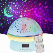 Remote Control and Timer Design Starry Sky Rotating Star Projector Night Light, 16 Colorful Projectors Dimmable LED Bedside Lamp, Glow in The Dark Sta