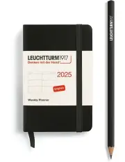 [LEUCHTTURM1917] Weekly Planner Mini Notebook 2025 in Black