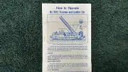 LIONEL # 3512 FIREMAN-and-LADDER CAR INSTRUCTIONS PHOTOCOPY