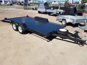 16x6'6 Car Carrier Semi Flat Full checkerplate No Sides 2x7ft Ramps | Townsville
