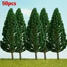 50Pcs Model Trees Train Railroad Wargame Park Landscape Scenery Scale 68mm