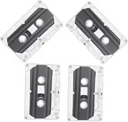 DOITOOL 4pcs Audio Tape Blank Cassette Record Prank Cassette Tape Blank Vintage Audio Empty Blank Tapes Audible Cassette Tape Cassette Tapes Music Audio Cassette Cassettes Blanking