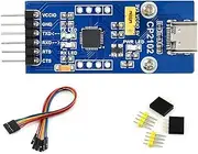 Waveshare CP2102 USB to UART (TTL) Communication Module Compatible with 3.3V Logic Level with USB-C Connector Adopts CP2102