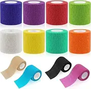 Self Adhesive Bandage Cohesive Bandage,12Roll Self Adhesive Bandage Wrap Elastic Cohesive Wrap,Self Adhesive Cohesive Bandages Elastic Athletic Sports Tape,Athletic Elastic Cohesive Bandage for Sports