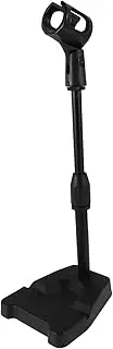 Abaodam Universal Desktop Microphone Holder: Table Microphone Stand With Mic Clip Suitable For Streaming Lectures And Applications Black
