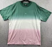 A.P.C. Marius Crewneck Dip Dyed Tee Men's XXL Rose Multi Short Sleeve Pullover