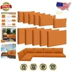 Stylish 11-Pcs Outdoor Cushion Covers - Waterproof Polyester, 3 Sizes Available