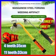 Weeding Tool, Hand Weed Puller, 4/11 Teeth Stainless Steel Forged Hand Weeder CW