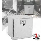 18" D X 17.7" H X 18" W Silver Aluminum Pickup Truck Tool Box w/ Keys + Lock