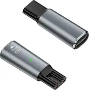 tunghey 2Pack 15V Type-C Shaver Adapter Charging Converter for HQ8505 7000 5000 Series,Powerful Compatibility USB-C Shaver Charger Converter Without Charger Cord (Gray, 15v-Oval)