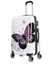 InUSA Butterfly Print Hardside Luggage 24in