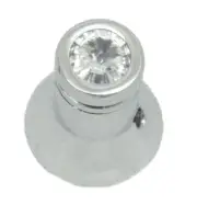HTS CB Radio Knob for Cobra Channel Selector Clear Jewel Chrome #5566C Each