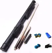 LIUHD Pool Cue Set,Snooker Cue 3/4 Pool Cue with 6In Extension Accessories Billiard Stick Easy to Store Indoor Game Outdoor 19Oz 10Mm Tip Pool Sticks Set