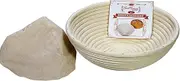 Premium Round Bread Banneton Basket with Liner - Perfect Brotform Proofing Basket for Making Beautiful Bread (10 inch)