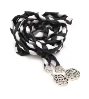 Black & Silver Open Celtic Knot Wedding Handfasting Cord #Celtic #Wedding