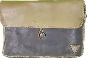 100% hand stitched leather laptop bag- One of a kind
