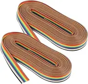 ETHZZLE 10 Pin Ribbon Jumper Cable 2 Rolls 5m Flat Cable for Home Office Wiring