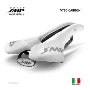 Selle SMP VT30 CARBON Saddle : VELVET TOUCH WHITE - MADE IN iTALY!