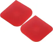 2-Piece Kitchen Cleaning Scraper Set Spatula Cake Decorating Scraper Non-Stick Non-Crack Versatile Fondant Tools