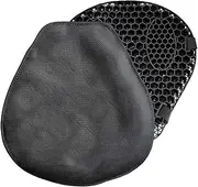 Motorcycle Seat Cushion Gel Shock Absorption 3D Honeycomb Mesh Motorbike Seat Pad Quick-Drying Protective Ride Saddle Seat Cover Waterproof Motorbike Cushion Pad for Scooter E-Bike (with seat Cover)