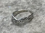 Sterling Silver Chevron Toe Ring, Adjustable Midi Ring, Gift For Daughter