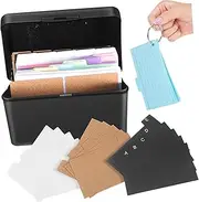 Happyyami Plastic Storage Box for Index Cards Business Cards Notecards Flashcards Dividers Office and Study