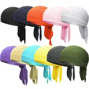 Durag Bandanna Cap Cycling Head Wraps Skull Cap Scarves Caps Motorcycle Sports