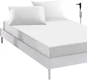 Grounding Sheet, Full Size Grounding Flat Sheet with 5% Silver Fiber Earth Bed Sheet for Improved Sleep and Pain Relief with 15ft Grounded Cord (Full/Double - 54"*75" White)