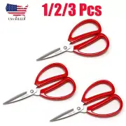 Scissors 6" Multi-Purpose Stainless Steel Sharp Scissors Red Handle US (1 ~3Pcs)