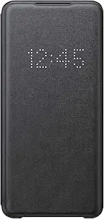 Samsung Official Galaxy S20 Ultra Led View Cover Case - Polyurethane, Scratch Resistant, Black EF-NG988PBEGEU