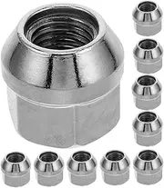 MUCKLILY 20pcs Tire Screws Wheel Locks Car Kit Wheel Hub Screw Rim Lug Nut Wheel Lock Tool Automotive Flange Nut Wheel Lug Nuts Socket Tire Screw Nut Wheel Nut Silver Steel