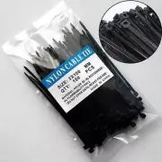 Pack Of 100 Cable Ties Nylon Zip Tie Wraps Strong Bundling Connection Lines Kit