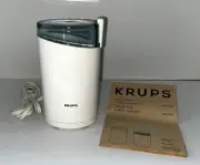 KRUPS Vintage Fast-Touch Coffee Bean Mill Grinder Type 203 New w/ Manual No Box
