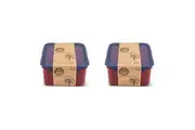 2x Locknlock 1.2L Eco Square Airtight Food Container Travel Pantry Set Short